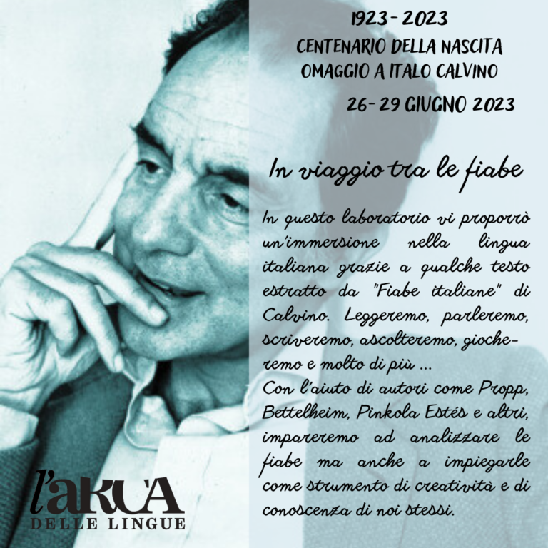 Atelier d'italien - centenaire de la naissance d'Italo Calvino - Laboratoire intensif d'italien - In viaggio tra le fiabe con Manuela Derosas