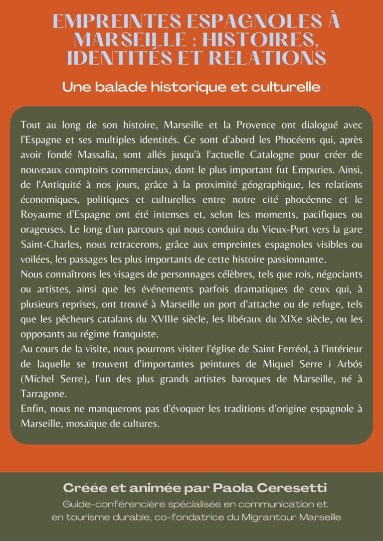 Balade culturelle Empreintes espagnoles à Marseille
