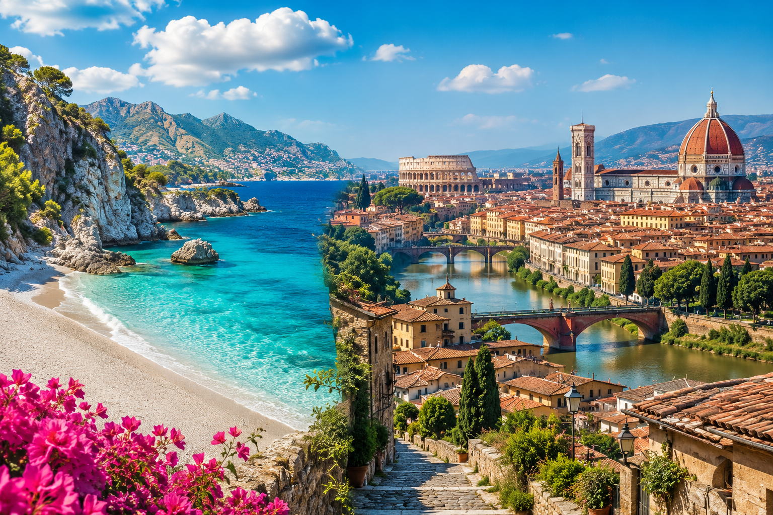 Plages et villes italiennes